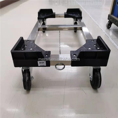4車輪のアルミニウム プラットホームのトラックのトロリー カートのスーパーマーケットの兵站学の家の交通機関の大箱箱は移動トロッコを運ぶ