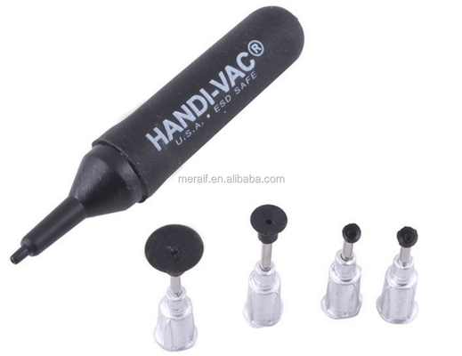 卸し売りICの真空の吸引のペンHANDI-VACはIC SMDがペンを取る3つの吸引ヘッダーが付いている黒い小型帯電防止ESDの真空のペンに用具を使う